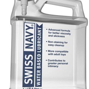 Swiss Navy Water Based Transparent lubricant 1 GALLON