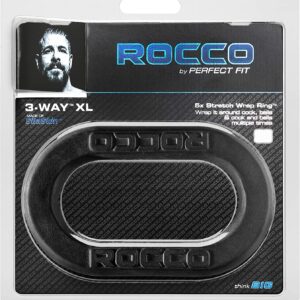 The Rocco 3 Way Wrap Cock Ring Black