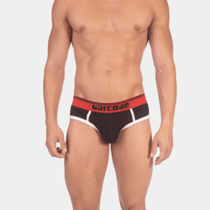 BACKLESS BRIEF WILD CANDY – BARCODE BERLIN – BLACK-RED-WHITE