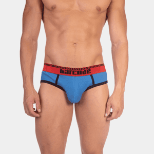 BACKLESS BRIEF WILD CANDY – BARCODE BERLIN – BLUE-RED-BLACK