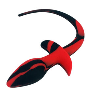 Silicone PUP TAIL  – Red/Black