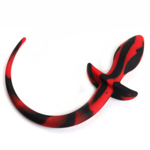 Silicone PUP TAIL  – Red/Black