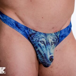 Beast Thong – Wolf Print Low Waist Thong For Men