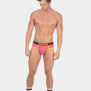 BACKLESS BRIEF WILD CANDY – BARCODE BERLIN – PINK-BLACK-YELLOW