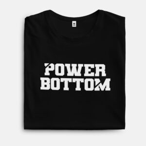 POWER BOTTOM printed JOCK Tribe T-shirt