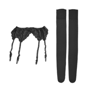 Stocking & Garter Belt Combo for Men – BLACK