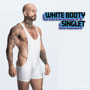 Booty Wrestling Singlet – White