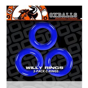 WILLY RINGS 3-pack cockrings, police blue