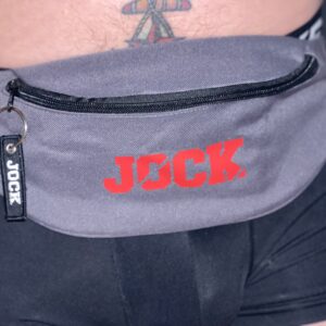 JOCK Grey and Red Bum Bag