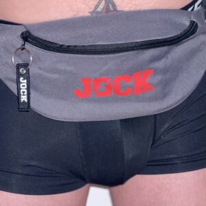 JOCK Grey and Red Bum Bag