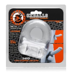 Oxballs 360 Cockring and Ballsling Clear