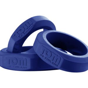 Tom of Finland – 3 Piece Silicone Cock Ring Set – Blue