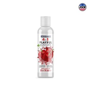 Playful 4 in 1 Lubricant with Poppin Wild Cherry Flavor – 30ml – Swiss Navy