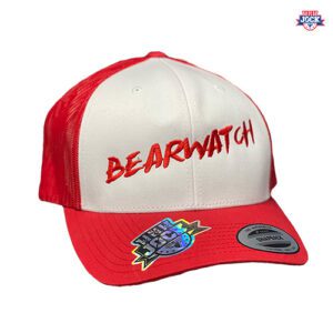 NEW RANGE – JOCK Bearwatch Red/White Trucker hat