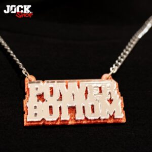 NEW design -POWER BOTTOM stainless Steel & Acrylic JOCK tribe chain and pendant