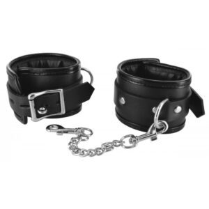 Strict Locking Padded Wrist Cuffs With Chain