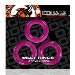 WILLY RINGS 3-pack cockrings, hot pink
