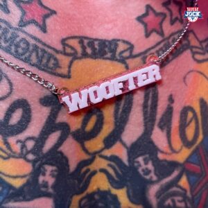 NEW design – WOOFTER stainless Steel & Acrylic JOCK tribe chain and pendant