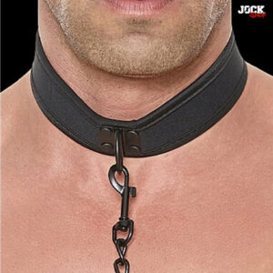 Ouch Collar and lead set Neoprene Pup collar –  Black