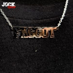 FAGGOT stainless Steel JOCK tribe chain and pendant
