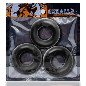 Oxballs Fat Willy 3-Pack Jumbo Cockrings Black