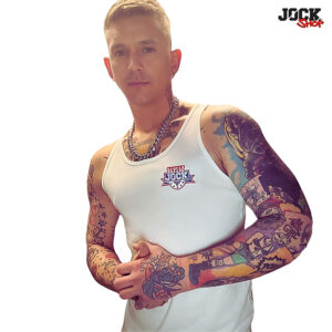 JOCK Elite Range Embroidered Vest – White